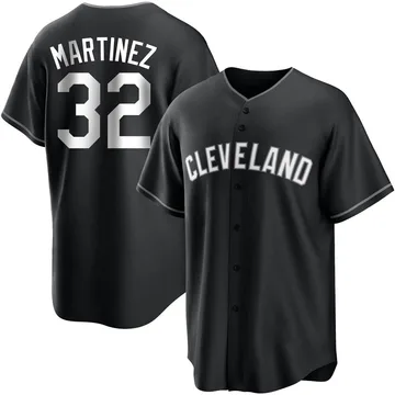 Dennis Martinez Men's Cleveland Guardians Replica Jersey - Black/White