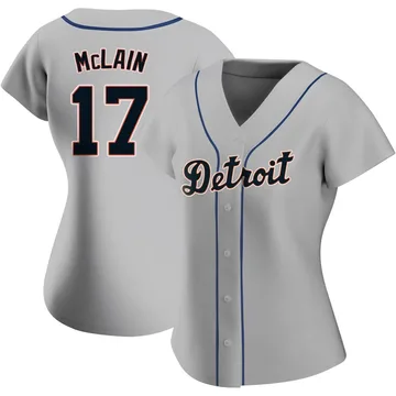 Denny McLain Women's Detroit Tigers Authentic Road Jersey - Gray