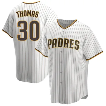 Derrel Thomas Men's San Diego Padres Replica Home Jersey - White/Brown