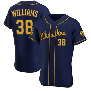 Devin Williams Men's Milwaukee Brewers Authentic Alternate Jersey - Navy