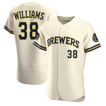 Devin Williams Men's Milwaukee Brewers Authentic Home Jersey - Cream