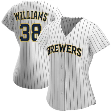 Devin Williams Women's Milwaukee Brewers Authentic Alternate Jersey - White/Navy