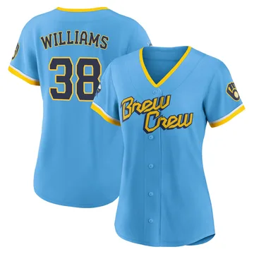 Devin Williams Women's Milwaukee Brewers Authentic Powder 2022 City Connect Jersey - Blue