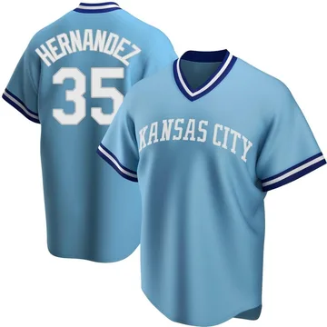 Diego Hernandez Youth Kansas City Royals Replica Road Cooperstown Collection Jersey - Light Blue