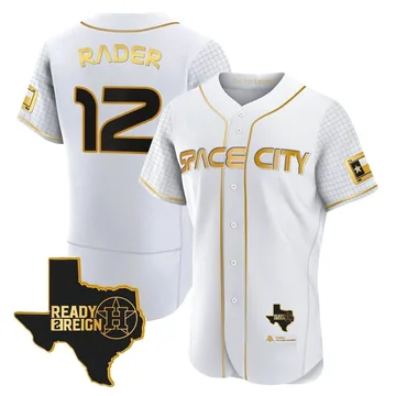 Doug Rader Men's Houston Astros Authentic 2023 Space City Ready 2 Reign Flex Base Jersey - White/Gold