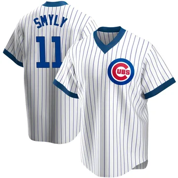 Drew Smyly Men's Chicago Cubs Replica Home Cooperstown Collection Jersey - White