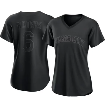 Drew Waters Women's Kansas City Royals Authentic Pitch Fashion Jersey - Black