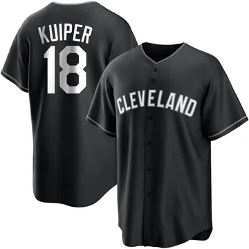 Duane Kuiper Men's Cleveland Guardians Replica Jersey - Black/White