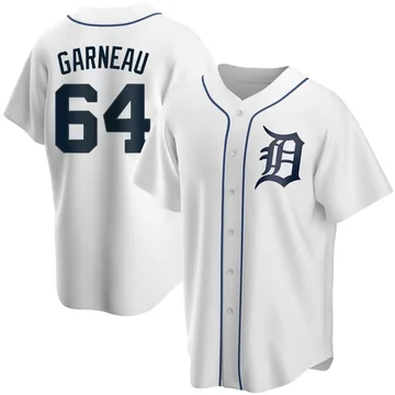 Dustin Garneau Men's Detroit Tigers Replica Home Jersey - White