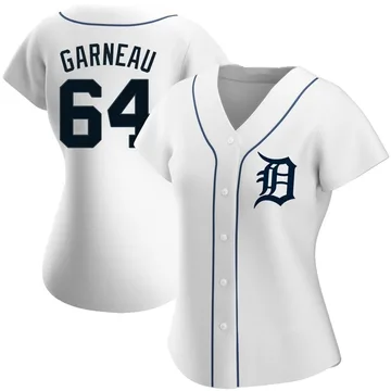 Dustin Garneau Women's Detroit Tigers Authentic Home Jersey - White