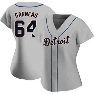 Dustin Garneau Women's Detroit Tigers Authentic Road Jersey - Gray