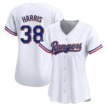 Dustin Harris Women's Texas Rangers Limited White 2024 Collection Jersey - Gold