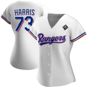 Dustin Harris Women's Texas Rangers Replica Home 2023 World Series Jersey - White