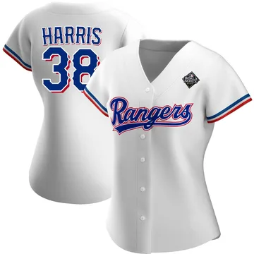 Dustin Harris Women's Texas Rangers Replica Home 2023 World Series Jersey - White