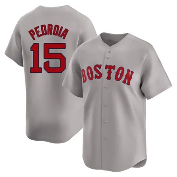 Dustin Pedroia Men's Boston Red Sox Limited Away Jersey - Gray