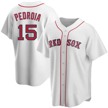 Dustin Pedroia Men's Boston Red Sox Replica Home Jersey - White