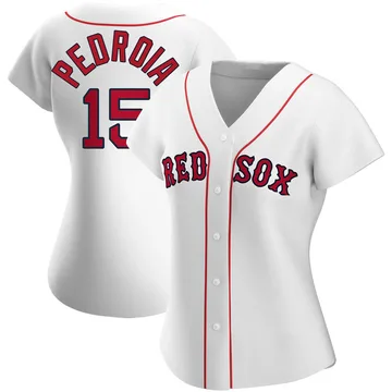 Dustin Pedroia Women's Boston Red Sox Authentic Home Jersey - White