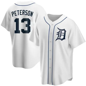 Dustin Peterson Men's Detroit Tigers Replica Home Jersey - White