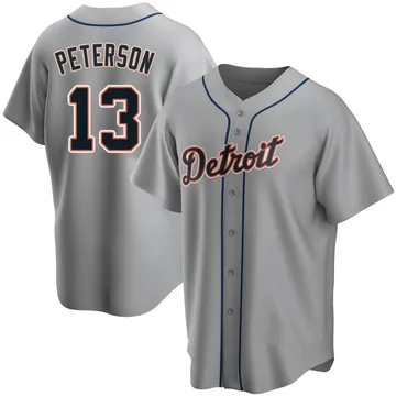 Dustin Peterson Men's Detroit Tigers Replica Road Jersey - Gray