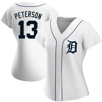 Dustin Peterson Women's Detroit Tigers Authentic Home Jersey - White