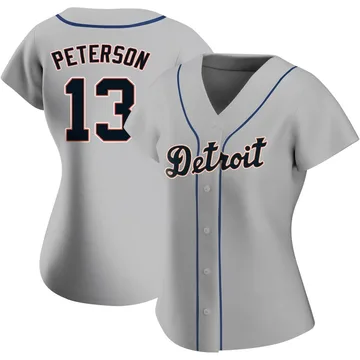 Dustin Peterson Women's Detroit Tigers Authentic Road Jersey - Gray