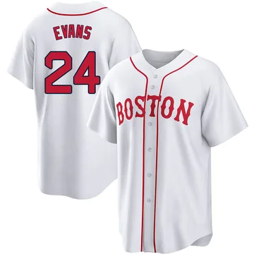 Dwight Evans Men's Boston Red Sox Replica 2021 Patriots' Day Jersey - White