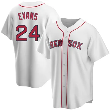 Dwight Evans Men's Boston Red Sox Replica Home Jersey - White