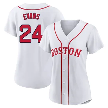 Dwight Evans Women's Boston Red Sox Authentic 2021 Patriots' Day Jersey - White