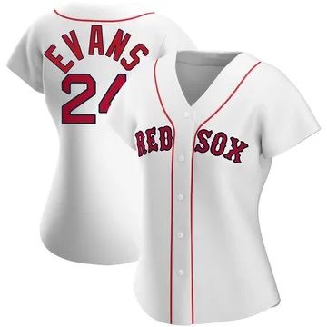 Dwight Evans Women's Boston Red Sox Authentic Home Jersey - White