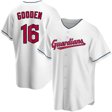 Dwight Gooden Men's Cleveland Guardians Replica Home Jersey - White