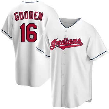 Dwight Gooden Men's Cleveland Guardians Replica Home Jersey - White