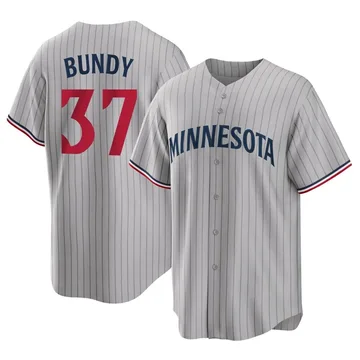 Dylan Bundy Youth Minnesota Twins Replica Road Jersey - Gray