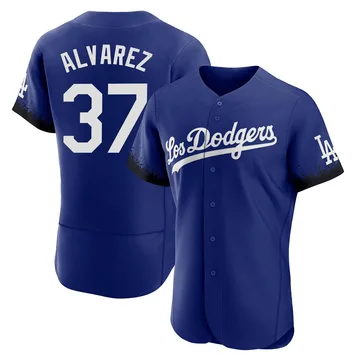 Eddy Alvarez Men's Los Angeles Dodgers Authentic 2021 City Connect Jersey - Royal