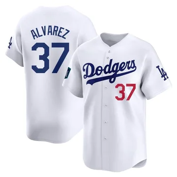 Eddy Alvarez Men's Los Angeles Dodgers Limited 2024 World Tour Seoul Series Home Jersey - White