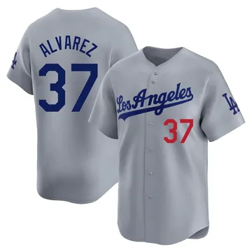 Eddy Alvarez Men's Los Angeles Dodgers Limited Away Jersey - Gray