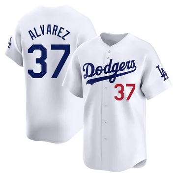 Eddy Alvarez Men's Los Angeles Dodgers Limited Home Jersey - White