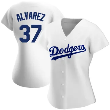 Eddy Alvarez Women's Los Angeles Dodgers Authentic Home Jersey - White