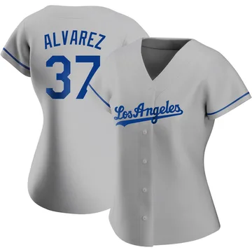 Eddy Alvarez Women's Los Angeles Dodgers Authentic Road Jersey - Gray