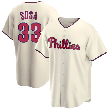 Edmundo Sosa Men's Philadelphia Phillies Replica Alternate Jersey - Cream