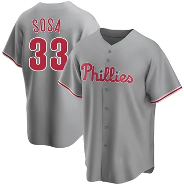 Edmundo Sosa Men's Philadelphia Phillies Replica Road Jersey - Gray