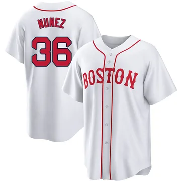 Eduardo Nunez Youth Boston Red Sox Replica 2021 Patriots' Day Jersey - White