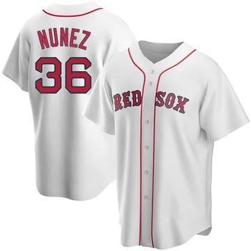 Eduardo Nunez Youth Boston Red Sox Replica Home Jersey - White