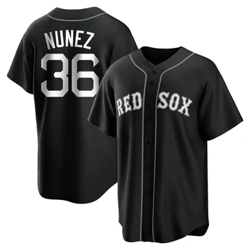 Eduardo Nunez Youth Boston Red Sox Replica Jersey - Black/White