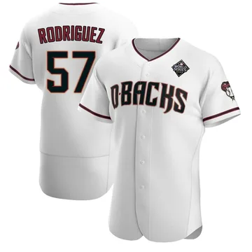 Eduardo Rodriguez Men's Arizona Diamondbacks Authentic Crimson Home 2023 World Series Jersey - White