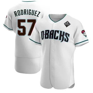 Eduardo Rodriguez Men's Arizona Diamondbacks Authentic Teal Alternate 2023 World Series Jersey - White