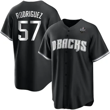 Eduardo Rodriguez Men's Arizona Diamondbacks Replica Black 2023 World Series Jersey - White