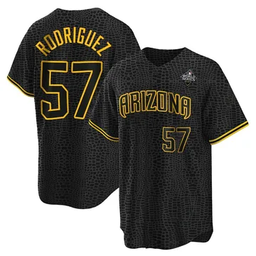 Eduardo Rodriguez Men's Arizona Diamondbacks Replica Snake Skin City 2023 World Series Jersey - Black