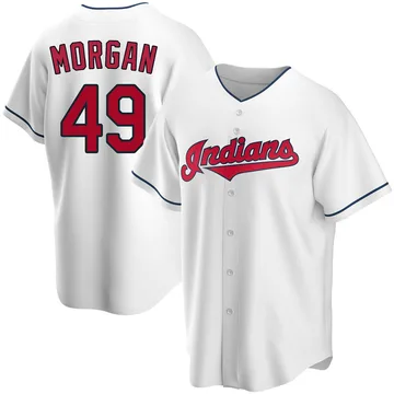 Eli Morgan Men's Cleveland Guardians Replica Home Jersey - White