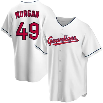 Eli Morgan Men's Cleveland Guardians Replica Home Jersey - White