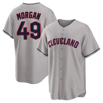 Eli Morgan Men's Cleveland Guardians Replica Road Jersey - Gray